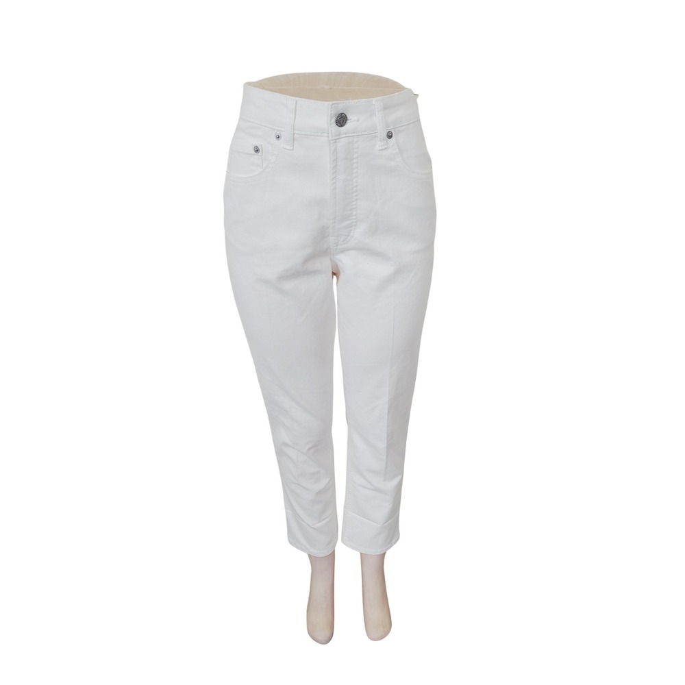 Frye Denim Slim Fit high rise Jeans High Rise Women's Size 6/28 White Color‎